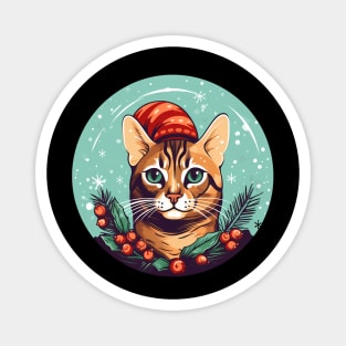 Bengal Cat Xmas, Love Cats Magnet
